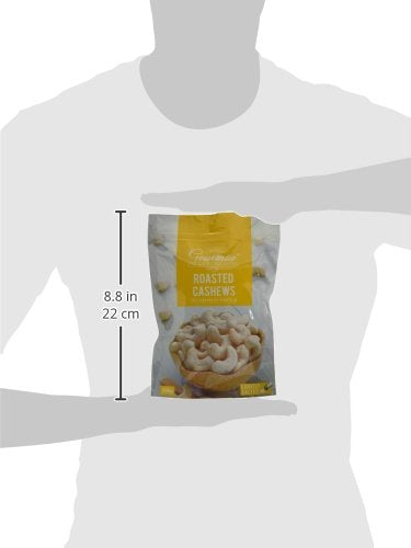 Gourmia Roasted Cashews Lightly Salted 200g | Large W240 Size | Crunchy & Delicious | Whole Crunchy Cashew | Roasted Kaju Nuts | Nutritious | No Artificial Colours | Low Added Salt (Pack of 2)