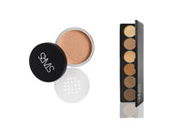 STARS COSMETICS Derma Series Foundation Color Palette & Translucent Powder, Matte Finish Long lasting Waterproof Face Makeup Cream Suitable For All Skin Types (DERMA PALETTE & TAN MATT)