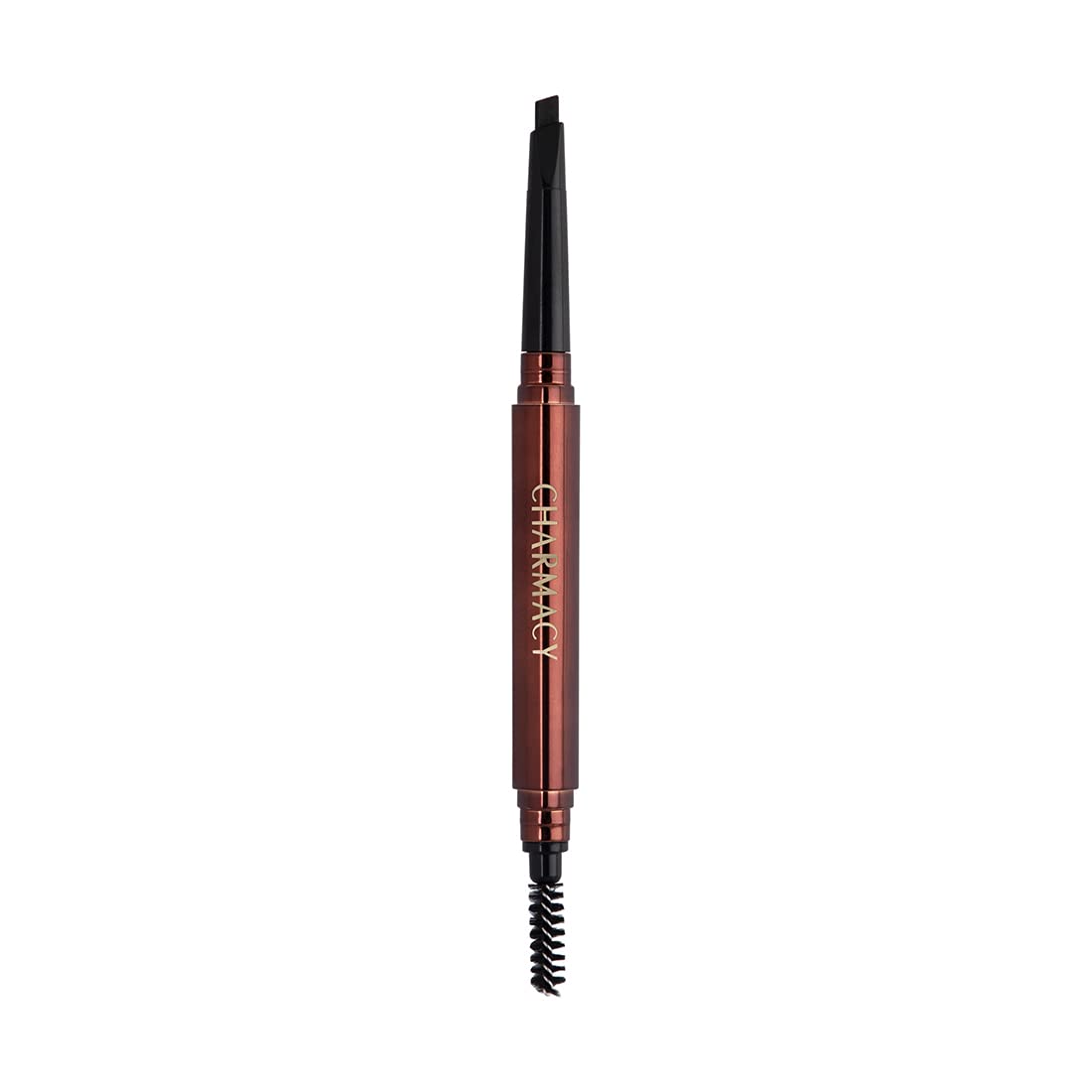 Charmacy Milano Intense Eyebrow Filler (Black) - 0.3 g, Natural Brows, Built in Spoolie Brush, Dual Function, Sweat Resistant, Triangular Pencil Tip, Eyebrow Expert, Vegan, Cruelty Free, Non-Toxic