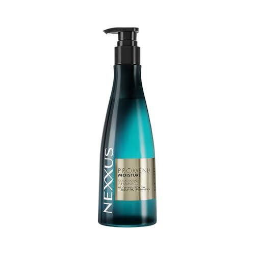 Nexxus Promend Moisture Collagenizing Shampoo For Dry Hair 250 ml | 2.3 X Smoother | 57% Less Frizz | Luxury White Rose Fragrance Profile
