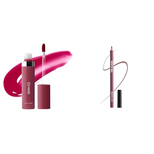MARS Drip Lip Mist for Women (4.5 ml) (08-Plum Drip) Matte Lip Liner | One Swipe Smooth Application | Long Lasting Lip Pencil (1.4gm) (18-MAUVE MAGIC)