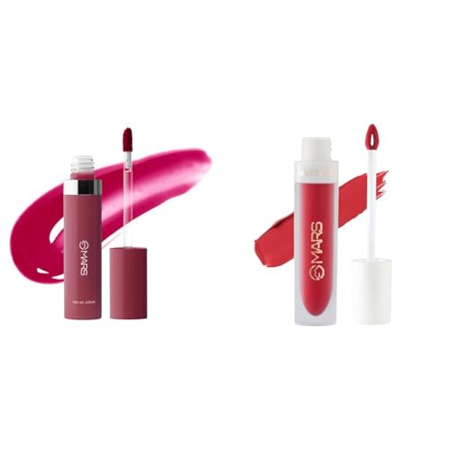 MARS Drip Lip Mist for Women (4.5 ml) (08-Plum Drip) Matte Liquid Lip Color | Long Lasting | Non-Transfer & Waterproof Lipstick for Women (4.5 ml) (21-Red Luck)