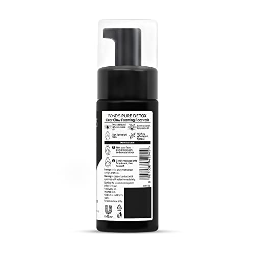 Pond's Pure Detox Foaming Pump Facewash for with Activated Charcoal, 150 ml