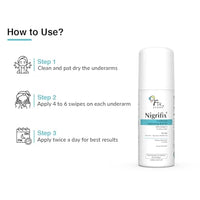 Fixderma Nigrifix Underarm Roll on with 6% AHA, Lactic Acid & 1% Mandelic Acid & Kojic Acid | Brightens Skin & Exfoliates Underarm | For All Skin Type, Men & Women - 60ml