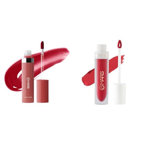 MARS Drip Lip Mist for Women (4.5 ml) (07-Pomelo Drip) Reapplication Matte Liquid Lip Color | Long Lasting | Non-Transfer & Waterproof Lipstick for Women (4.5 ml) (21-Red Luck)