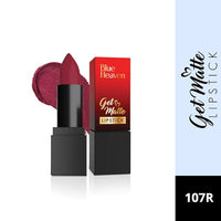 Blue Heaven Get Matte Lipstick | Soft Matte Finish and Lightweight Formula | Intense Pigment | Long-Lasting Lipsticks For Women | 107 | 4GM