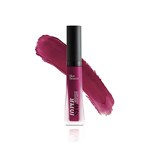 Blue Heaven Hyper Stay Weightless Liquid Matte Lipstick | Long-lasting & Smudge Proof | Non-Transfer Matte Lipstick for Women| Retro Diva-18 | 6ml