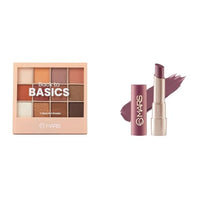 MARS 12 Shades Back to Basics Eyeshadow Palette with Free Applicator | Matte | Shimmer (14.4 gm) (Shade-02) Creamy Matte Long Lasting Lipstick for Women (3.2 gm) (17-Sultry Samba)