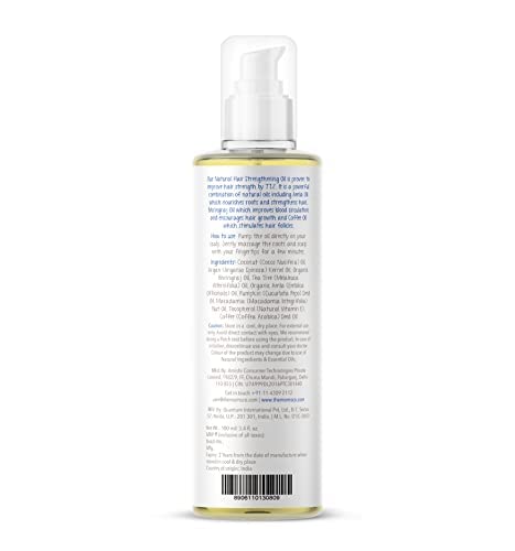 The MomsCo The Moms Co Natural Hair Strengthening Oil - Controls Hairfall With Amla Oil, Bhringraj Oil, Coffee Oil, Tea Tree Oil (100ml), 100 ml