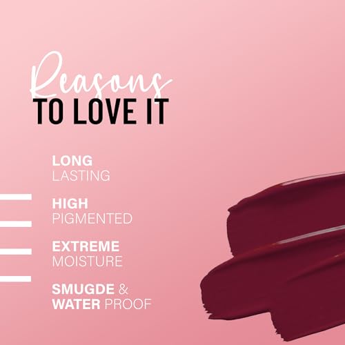 Seven Seas Pure Liquid Lipstick, Matte Finish, Purple (Crown of Thorns, 7ml)