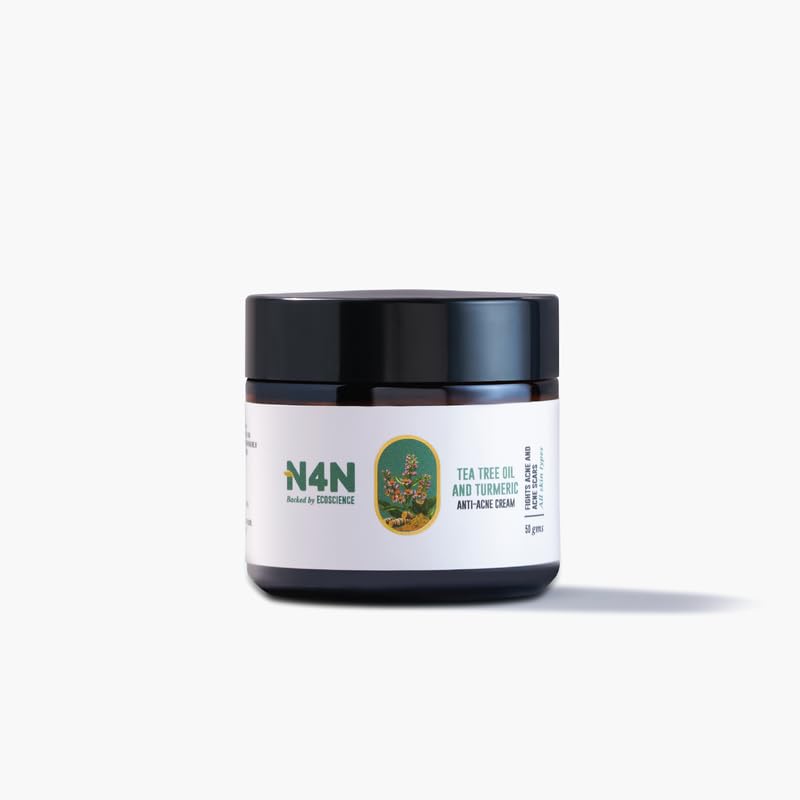 Nature4Nature Anti Acne Cream for Men & Women | Reduces Skin Breakage and Scars | Contains Tea Tree Oil and Turmeric | Suitable for all Skin Types | 50gms