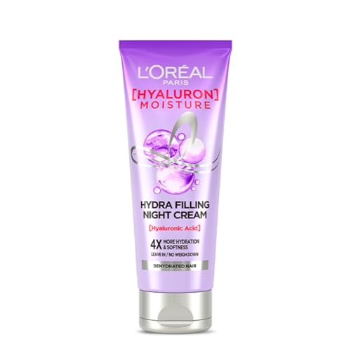 L'Oreal Paris Hyaluron Moisture 3-step Ultimate Hydration kit - Shampoo (340ml) + Conditioner (360 ml) + Night Cream (180 ml)