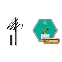 Forest Essentials Charcoal Black Gulaab Khaas Kajal 0.30g & Forest essentials Luscious Lip Balm Narangi Glaze 4g