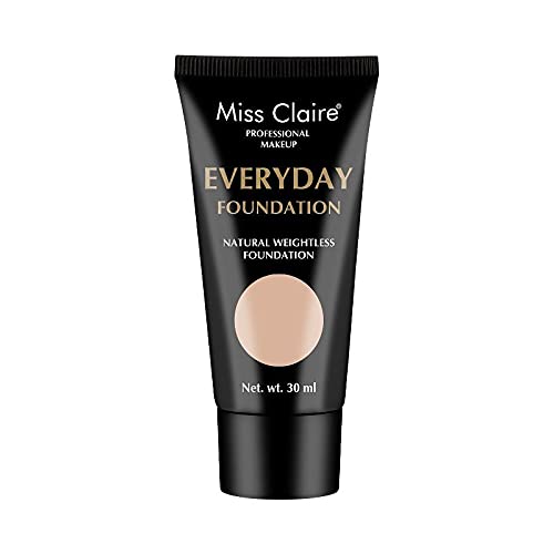 Miss Claire Professional Makeup Everyday Foundation Natural Weightless Foundation 30ml Cream (FR - 02 Fair)