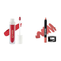 MARS Matte Liquid Lip Color | Long Lasting | Non-Transfer & Waterproof Lipstick for Women (4.5 ml) (21-Red Luck) Long Lasting Crayon Lipstick up to 12 Hours Stay (3.5 gm) (12-I Am Fierce)