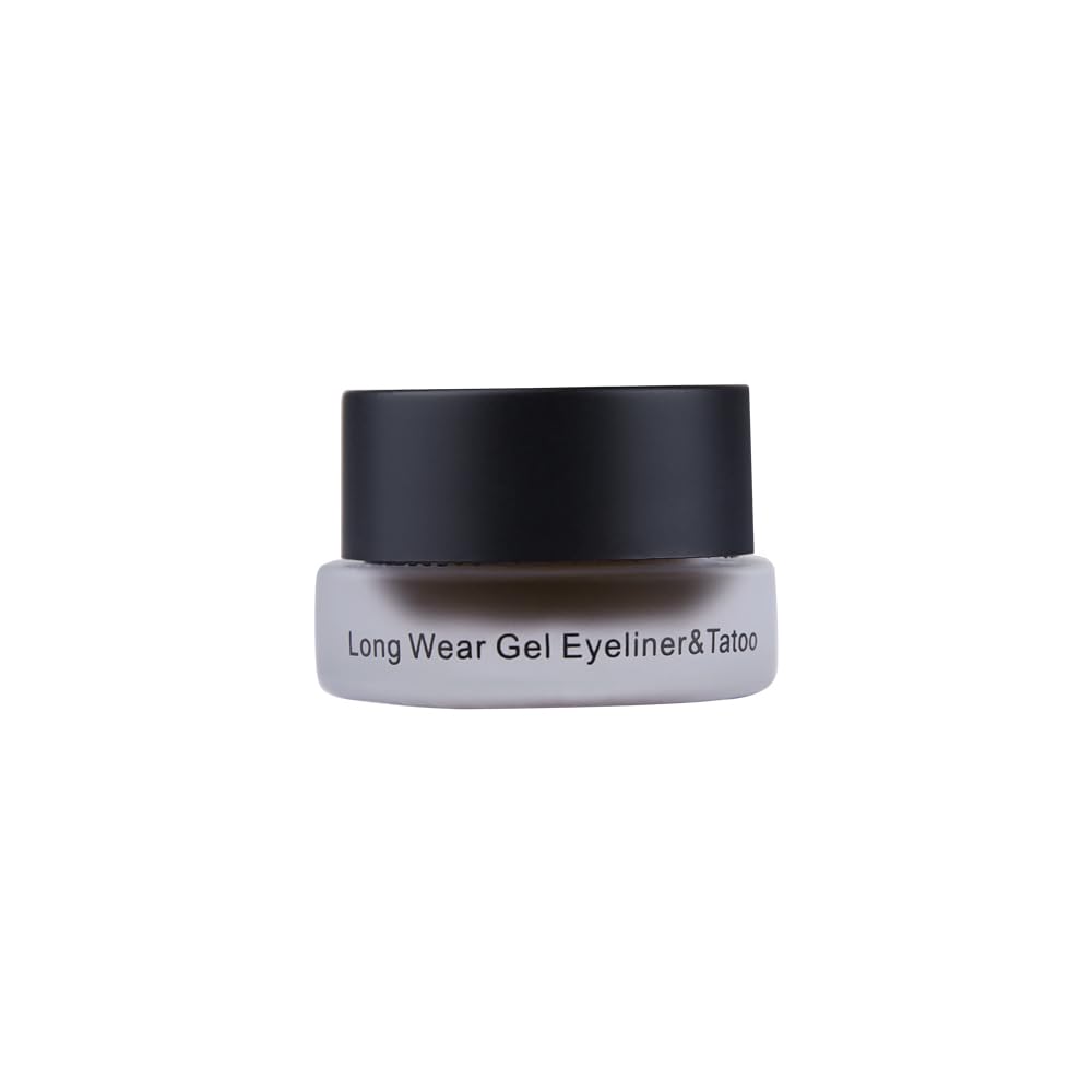 Forever52 Daily Life Long Wear Gel Eyeliner & Tattoo, Waterproof Smudgeproof Long Lasting Cream Eyeliner Gel With 2Pcs Brushes For Smooth Aplication (Dark Brown) Gt002