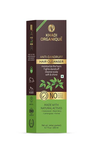 Khadi Organique Anti Dandruff Hair Shampoo | Controls Dandruff | Eliminates Dryness, Flaking, and Itching - 200 ML