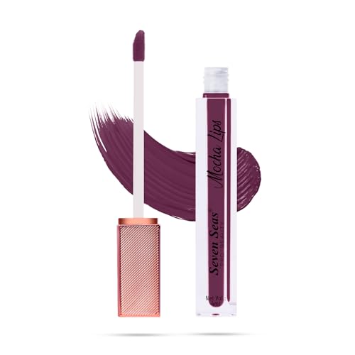 Seven Seas Mocha Lips Matte Liquid Lipstick | Non-Transfer Liquid Lipstick | 12 Hours Long Lasting | Highly Pigmented | Intense Color Payoff | Smudgeproof Liquid Lipstick for Women (209, 4ml)