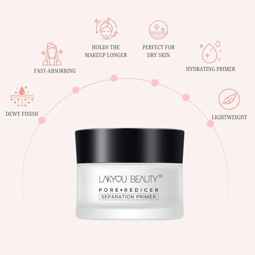 Lakyou Beauty Pore Reducer Primer | All-in-One Radiance Cream | Smooths & Enhances Glow Primer 30 ml