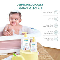 EQUALSTWO Baby Body Wash & Shampoo, 100ml, Tear-free & Soap-free, Head to Toe Baby Wash for Bath, Hypoallergenic & Dermatologically Tested, pH 5.5, Gentle Hydration for All Skin Types, Pack 1