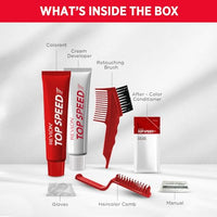 Revlon Top Speed Hair Color for Men Natural Black | Infused with Mother of Pearl and Ginseng Root extract for Intense Conditioning | 100% Grey Coverage in 5 Minutes | Shiny & Nourished Hair