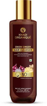 Khadi Organique Onion Ginger Hair Cleanser/Shampoo - SLS And Paraben Free- 200ML