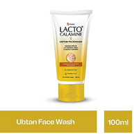 Lacto Calamine Ubtan Face Wash for Glowing Skin | Natural Face Wash with Sandalwood, Saffron, Neem, Almond & Turmeric | Exfoliating Facewash reduces Tan | Sulphate, Paraben Free | 100 ml Pack of 1