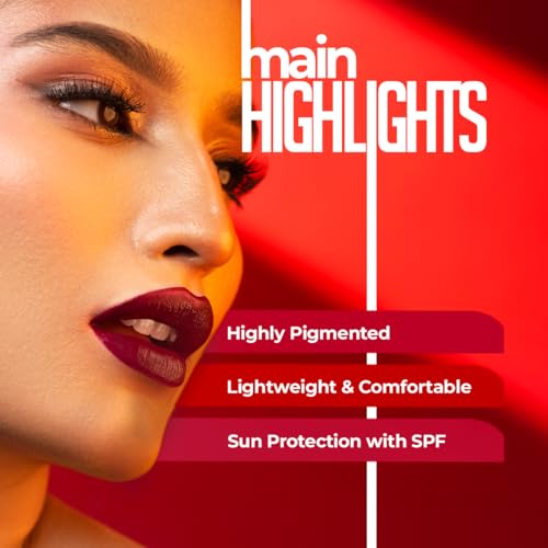 Juice Matte Luxe Lipstick - Vitamin E Enriched, Smudge-Free with Bio Retinol, Moisturizing Lock Technology, SPF 15, Long-Lasting (Pink Desire - M01)