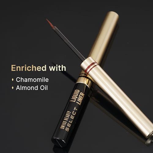 SWISS BEAUTY Select Here To Stay Semi-Matte Liquid Waterproof Eyeliner | With Precise & Pointed Tip | Smudge-Proof, Transfer- Proof | Shade- Wanderlust Blue| 3ml |