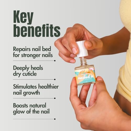 Hibiscus Monkey Nailed It, Repairs Cuticle & Nail Overnight, Stimulates Nail Growth, For Damaged Skin & Thin Nails - 100% Natural, Paraben Free, Cruelty Free - Jojoba & Myrrh, 10ml