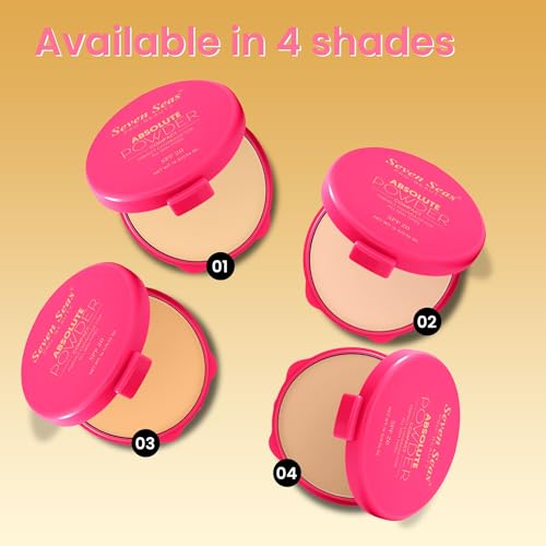 Seven Seas Absolute Compact Powder | Blends Effortlessly | Perfect Coverage | Comfortable Wear | Weightless Texture | Suitable for All Skin Types (04, 16g)