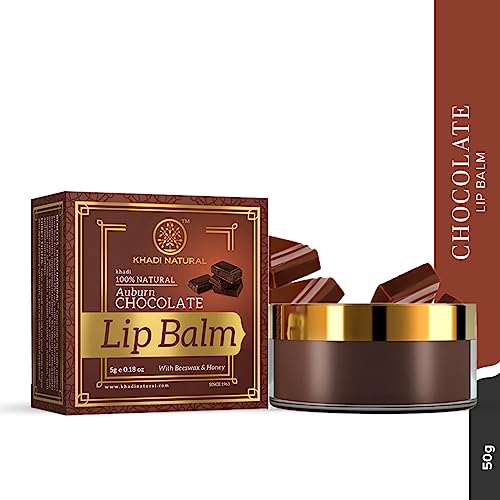 KHADI NATURAL Chocolate Lip Balm With Beeswax & Honey, Chocolate, 5 g (Pack of 2)