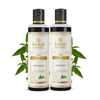 Khadi Natural Bhringraj Hair Oil| Controls Hair Fall| Nourishing Oil For Healthy | Suitable For All Hair Types (Pack 2, Bhringraj)