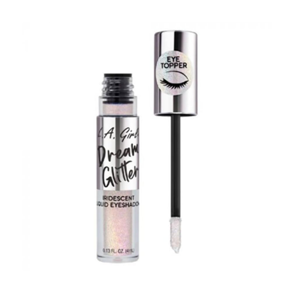 L.A Girl Dream Glitter Liquid Eyeshadow, Highly Pigmented, Non-Transfer, Insta Dry, Long Wearing, Shimmery Finish - Iridescent Dream (Silver) - 4ml