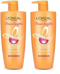 L'Oréal Paris Shampoo, Nourish, Repair & Shine, For Long and Lifeless Hair, Dream Lengths, 650 ml (Pack of 2)