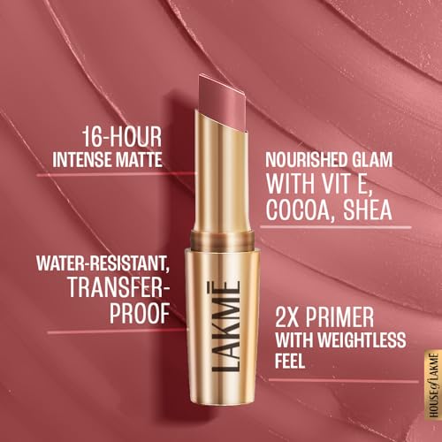 Lakmé 9 To 5 Primer + Matte Lipstick- Pink Rouge