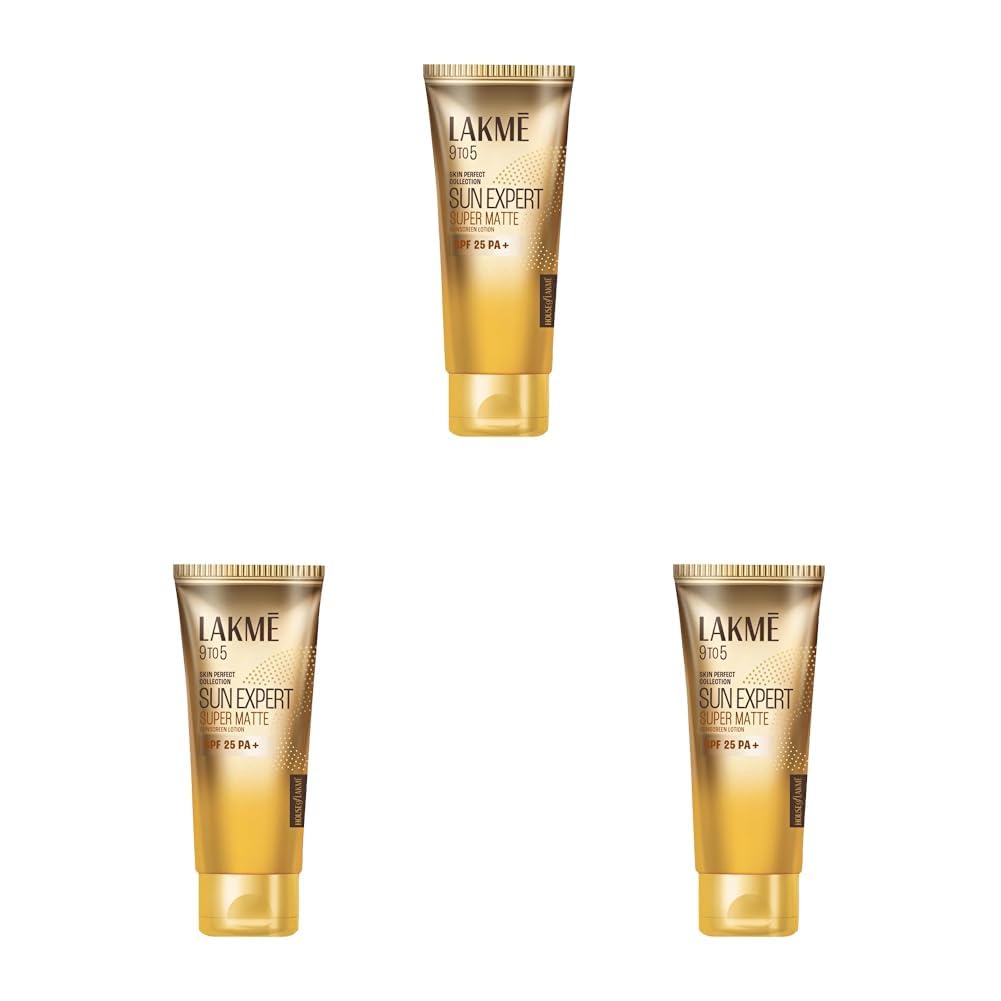 Lakmé Sun Expert Spf 25 Pa++ Super Matte Lotion Sunscreen For All Skin Types, Lightweight, Non Sticky,50Ml (Pack Of 3)