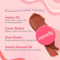 Moody Plush 3-in-1 Lip, Cheek & Eye Cream - Toasted Truffle with Cacao Butter, Shea Butter & Jojoba Oil | Long Lasting | Paraben Free Lip Balm Moisturizer For All Skin Type, 5gm