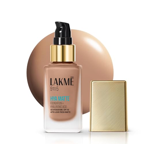 Lakmé 9to5 Hya Matte Foundation + Hyaluronic Acid Cool Mocha - 25ml