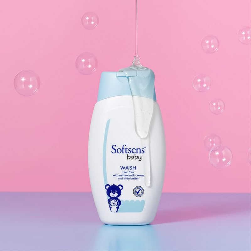 Sotftsens Baby TEAR FREE Baby Wash with natural milk cream & shea butter (200ml x Pack of 4)