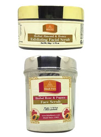 Khadi Pure Almond Honey (50g) & Rose Papaya Face Scrub, 50 g (Pack of 2)
