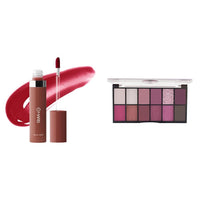 MARS Drip Lip Mist for Women (4.5 ml) (03-Rosewood Drip) 12 Shades Dance of Joy Eyeshadow Palette | Highly Pigmented and Blendable | Multicolor | Matte and Shimmer Finish (13.2g) (01-Multicolor)