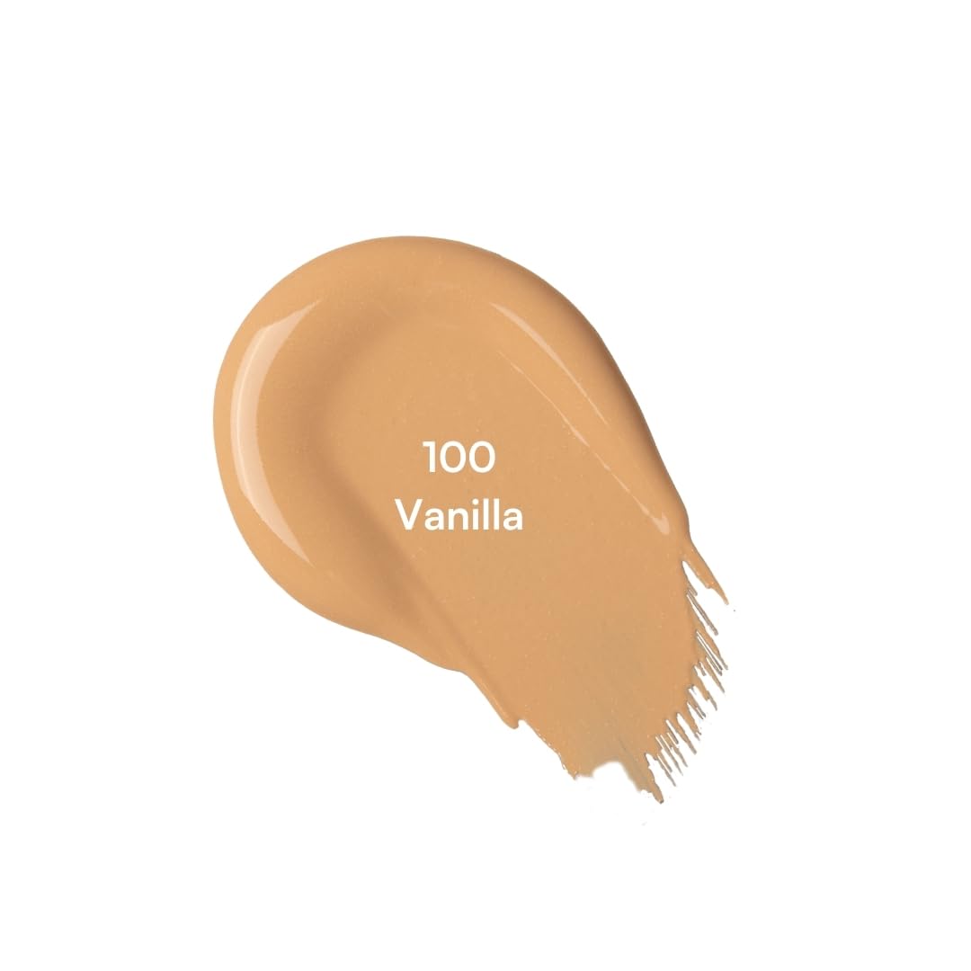 TYPE BEAUTY INC. Calm On Long Lasting Foundation with 12-Hr Wear | Soothing Oat & Amino Acids | Blendable Foundation For Makeup | Light Coverage for a Flawless Look | For Women - Vanilla (100) | 20ml