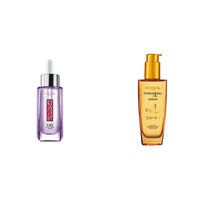 L’Oréal Paris Revitalift 1.5% Hyaluronic Acid Face Serum, 15ml and Extraordinary Oil Hair Serum for Women and Men, 100ml