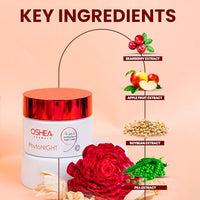 Oshea Herbals PhytoNight Face Cream for All Skin Types | Improves Uneven Skin Tone with Maintained Hydration, Minimizes Fine Lines & Signs of Aging Enriched with Soyabean & Bearberry Extract 50 g