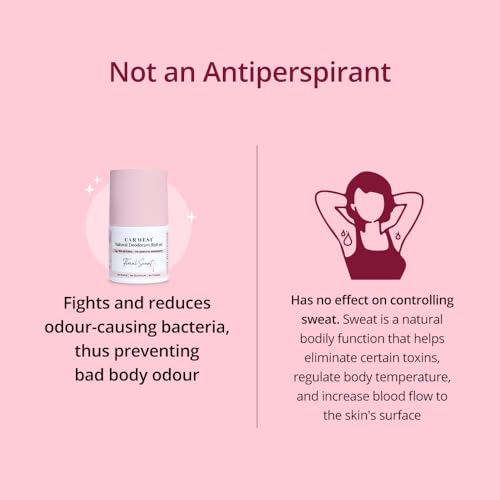 Carmesi Natural Underarm Roll On Deodorant for Women | 95% Natural + 5% Essential Ingredients | For Fresh Underarms All Day | No Alcohol & Aluminium | Floral Sunset | 50 ml