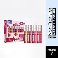 Blue Heaven Lip Kicks Non Transfer Lip color Pack of 7, Liquid Matte Lipsticks for Women, Long lasting and Hydrating Lipsticks, 19.6ml