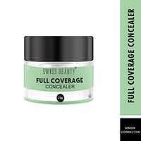 Swiss Beauty Full Coverage Concealer, Shade- Green Corrector, 10gm
