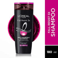 L'Oreal Paris Anti-Hair Fall Shampoo, Reinforcing & Nourishing for Hair Growth, For Thinning & Hair Loss, With Arginine Essence and Salicylic Acid, Fall Resist 3X, 180 ml