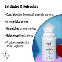 Chemist at Play Under-Arm Roll On With 4% Lactic Acid & 1% Mandelic Acid, Prevents Odour, Brightens Skin & Exfoliates Underarm, Aqua Fragrance For Unisex, 40ml (Pack Of 3)